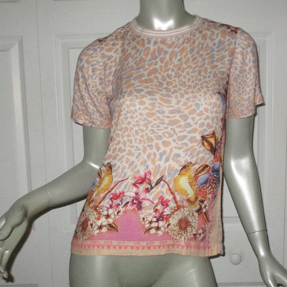 HALE BOB Pink Mixed Pattern Short Sleeve Tee - Picture 1 of 6
